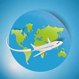 Travel Reservation image of plane flying a round the world