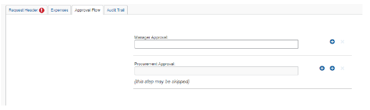 Approval flow entry