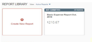 How to create expense report - report library image